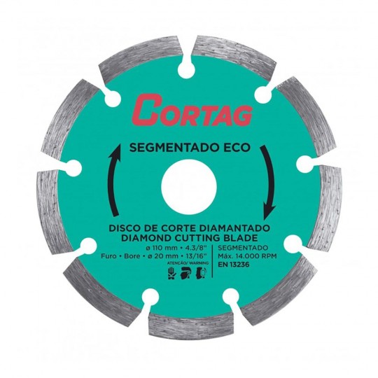 Disco Diamantado Segmentado Eco 110mm Cortag